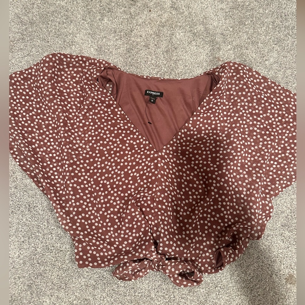 Express Polka-Dot Top